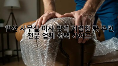 일산 사무실 이사 방역: 저렴한 곳 추천 & 전문 업체 선택 가이드! 🏢✨